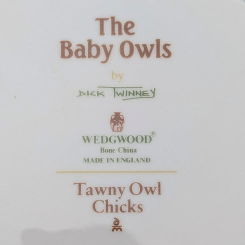 英國復古韋奇伍德嬰兒貓頭鷹系列藝術盤 4 件套